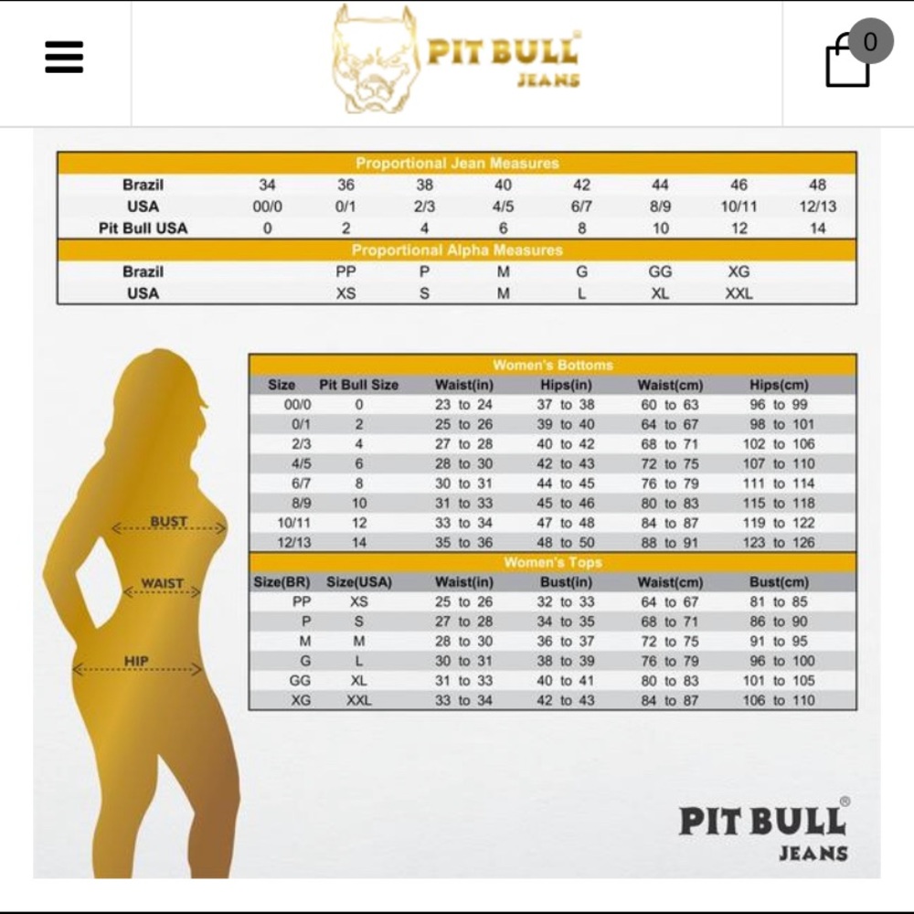 Pitbull jeans size 6-7 butt pads not included